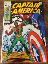 Captain America #117 FN+ Origin, 1st App Falcon Vintage Silver 1969 picture