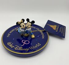 Disney Parks WDW 50th Magical Celebration Mickey Minnie Trinket Tray New wit Tag picture