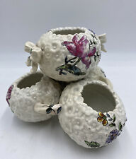 1800s Emile Galle French Ceramic Studio Created Desktop Floral Inkwell/Vase 4.5” picture
