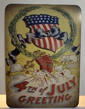 4th Of July Patriotic Independence Decor VINTAGE STYLE Die Cut Cardboard 5 X 7” picture