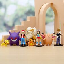 8 Pcs Pokemon Anime Figures Scale World Trainer Set Free USA Shipping  picture