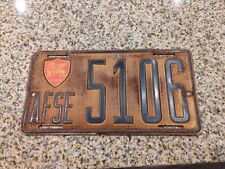 AFSE Allied Forces in Southern Europe license plate #5106 picture