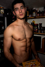 Shirtless Male Muscular Amazing Physique Beefcake in Pantry PHOTO 4X6 H685 picture