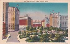 Detroit MI Michigan Grand Circus Park  Postcard E03 picture