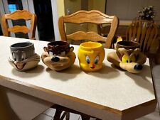 looney toon mugs Wile E CoyoteVintage Bugs Bunny,Tweety and Tasmania Devil Mugs  picture