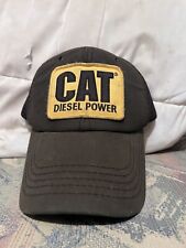 Cat Diesel Power Black Hat Nice Hat Very Clean Log Trucker Hat. picture