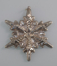 1972 Gorham STERLING SILVER Annual Snowflake Christmas Ornament picture
