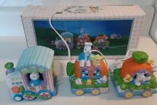 Vintage CottonTale Cottages Easter Bunny Train Lighted Collectible Works Boxed  picture