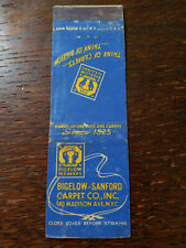 Vintage Matchcover: Bigelow-Sanford Carpet Co, New York, NY picture