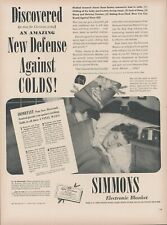 1948 Simmons Electronic Blanket Defense Against Colds Sleep Vintage Print Ad L13 picture