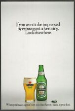 HEINEKEN LAGER BEER - Look Elsewhere - 1986 Vintage Nat Geo Print Ad picture