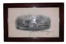 FIRST LADY GRACE COOLIDGE SIGNED, WHITE HOUSE ENGRAVING, FLOTUS, AUTOGRAPH picture