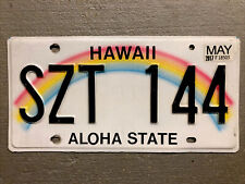 HAWAII LICENSE PLATE RAINBOW 🌈 ALOHA STATE RANDOM LETTERS/NUMBERS NICE picture