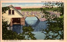 Postcard Back Bay Bridge Alton Bay NH New Hampshire Lake Winnipesaukee     E-245 picture