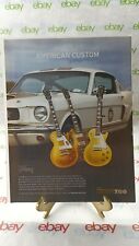 GIBSON LES PAUL  SHELBY MUSTANG 2015   PRINT AD  11 X 8.5 - AMERICAN CUSTOM  8 picture