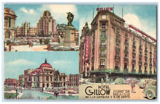1947 Hotel Gillow 5 De Mayo Mexico City Mexico Multiview Vintage Postcard picture
