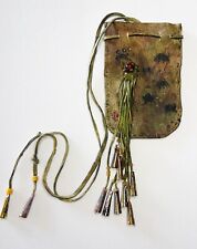 Buffalo Medicine Bag Pouch Poke Native American Indian Tobacco Mountain Man OOAK picture