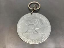 Vintage Commemorative Keyring EISENHOWER Keychain LIBERTY BELL Porte-Clés COIN picture