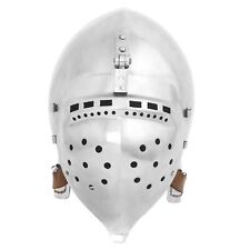 Steel Head Armor Klappvisor Late Medieval Renaissance Arming Full Visor Helmet picture