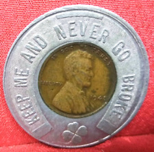 1948 ENCASED LINCOLN WHEAT LUCKY PENNY KEEP ME NEVER GO BROKE HAGEN CHEVROLET picture