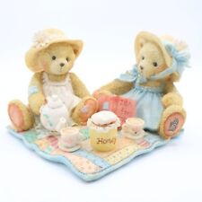 Vintage Enesco Cherished Teddies Bear Figurine Friendship Tea Picnic 911747 Box picture