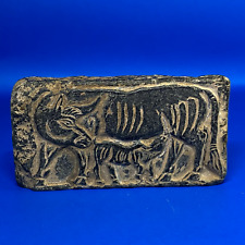 CIRCA UNKNOWN ERA A STONE WITH ANIMAL CARVING picture