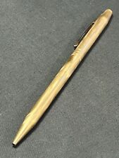 Vintage CENTENNIAL Twist Type Ballpoint Pen, Swirly Matte Finish Brass By STAG. picture