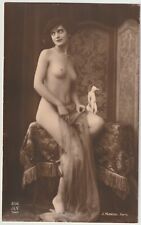 Original French real photo postcard risqué erotic nude study 1910 RPPC pc #835 picture