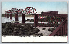 A247 c1905 Big Four Bridge Louisville Kentucky KY Trolley Car Antique Postcard picture