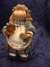 GARDENING GIRL ~ Hand Painted In Peoria Illinois ~ 4” ~ VGC ~ picture