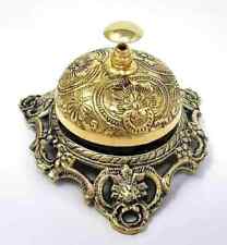 Antique Vintage Brass Ornate Hotel Counter Bell Service Nautical Designer Bell picture