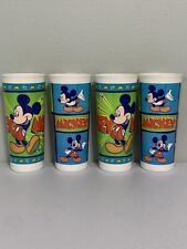 New Disney Tupperware Tumblers Cups 16oz Cup Mickey Mouse LOT of 4 #107 picture