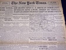 1944 JULY 26 NEW YORK TIMES - RUSSIANS IN VISTULA - NT 2813 picture