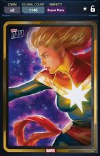 Captain Marvel 2020 Topps Now Gold super rare - Marvel Collect Digital card picture