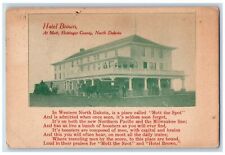 Mott North Dakota ND Postcard Hotel Brown Building Scene Hettinger County 1911 picture