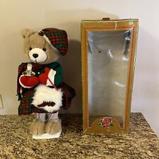 1996 Telco Motionettes 24 Inch Animated Figure Christmas Bear Girl Original Box picture