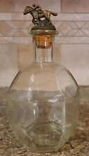 Empty Blanton’s Bourbon Decanter Bottle Clear Glass Cork Jockey Pony Older Model picture