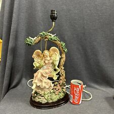 Vintage Swinging Angel Lamp Resin Figurine 19 Inches Tall picture