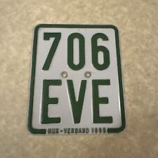 1995 Germany Moped License Plate🇩🇪 Huk Verband German Scooter 🛵 Tag 706 EVE picture