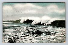 Breaking Waves, Ocean Surf Vintage Souvenir Postcard picture