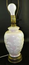 Antique Consolidated Phoenix Pink White Floral Table Lamp picture