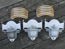 3 -Virden 1939 AMERICAN Art Deco STREAMLINE Sconces - 2 w/SHADES, 1 Fixture ONLY picture