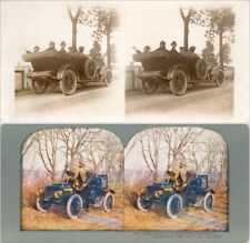20 Stereoviews interesting old Cars Oldtimer Automobile 1920 Lot 1 picture