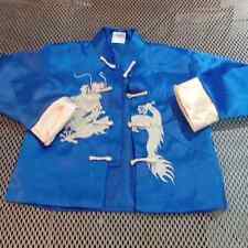 Vintage Embroidered Silk Textile Childrens jacket shirt xs/s picture