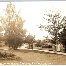 c1910s Corvallis Oregon Agricultural College RPPC Campus Real Photo Postcard A96 picture