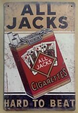 All Jacks Cigarettes - metal hanging wall sign picture