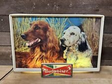 Vintage 1950’s Budweiser Kimg Of Beers Light Up Advertising Beer Sign Dogs picture