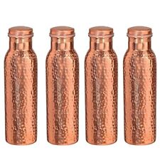 Hammered Copper Bottle Ayurveda Vessel Leak Water Proof Authentic 1000 ML 4PCS picture