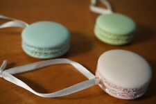 3 French Macaron Christmas Ornaments Blue Green Pink Baker Baking Kitchen Decor picture