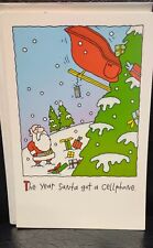 Vintage CHRSTMAS Card set (6) by American Greetings Santa Got  Cell Phone 1999 picture